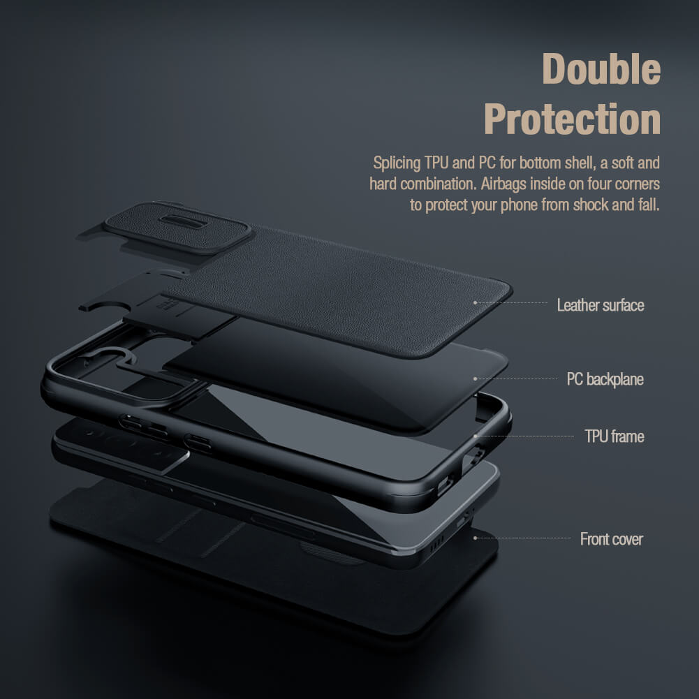 Nillkin Qin Pro Plain Leather + Cloth case for Samsung Galaxy S22 Plus