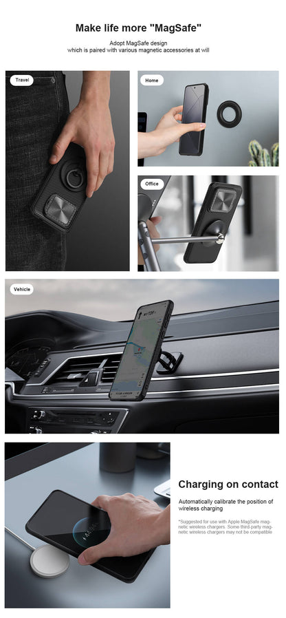 Nillkin Camshield Prop Leather Camera protective cover case for Xiaomi 14 Pro