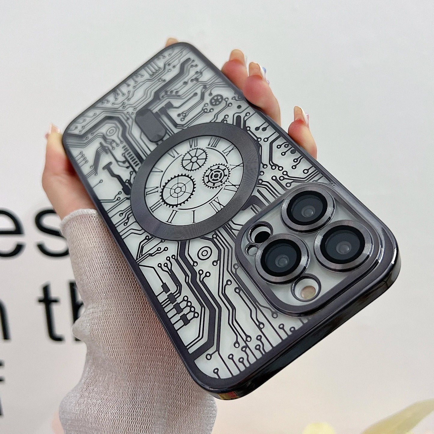 Mechanical Clock MagSafe Case For iPhone 15 Plus