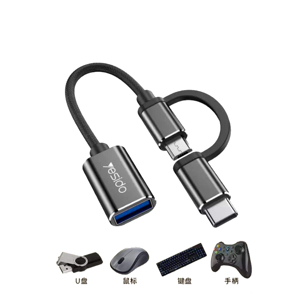Yesido 2 In 1 Otg USB2.0 Super Fast Data Transmission