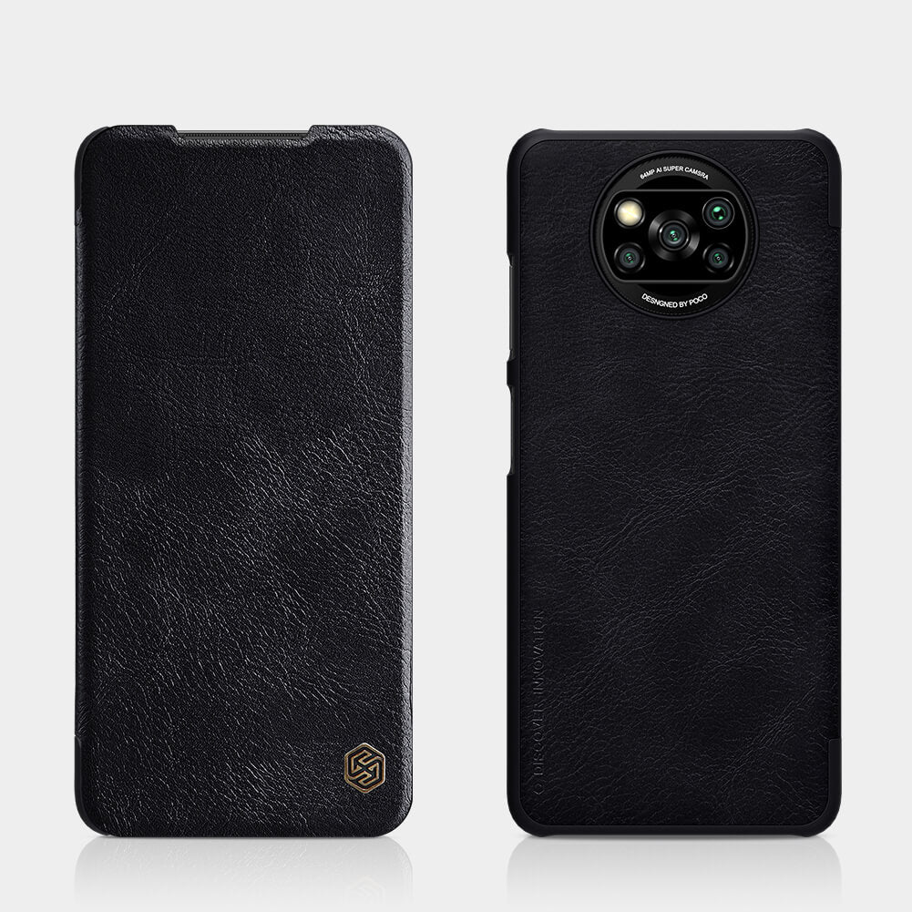 Nillkin Qin Series Leather case for Xiaomi Pocophone X3 NFC (Poco X3 NFC), Poco X3 Pro