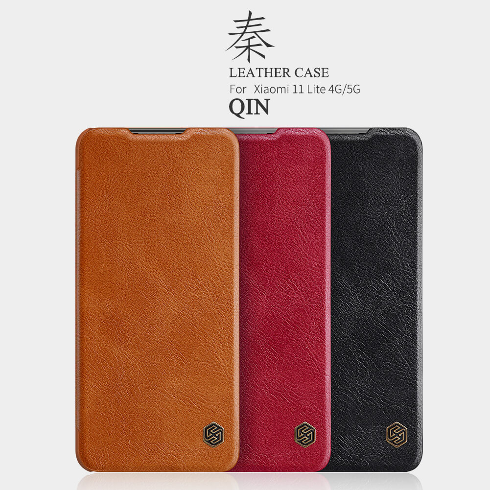 QIN Leather Case For Mi 11 Lite