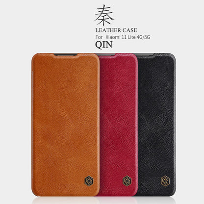 QIN Leather Case For Mi 11 Lite