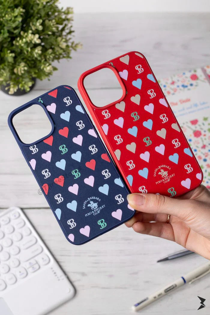 Santa Barbara Polo Leather Heart Case For iPhone 13 Pro