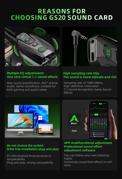 PIVA GS20 Virtual 7.1 Channel 360