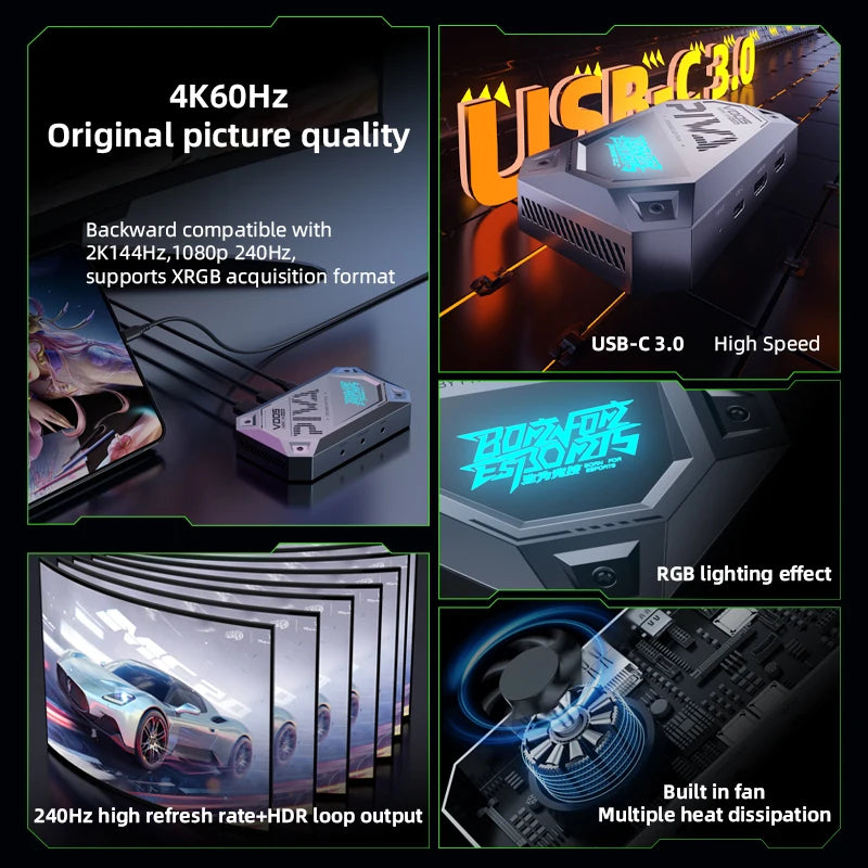 PIVA VD05 Capture Card (Live Streaming 4K 60Hz)