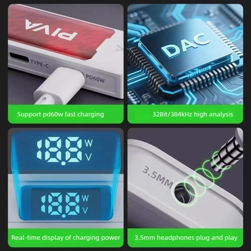 PIVA G41 4‑in‑1 Type‑C Game Adapter