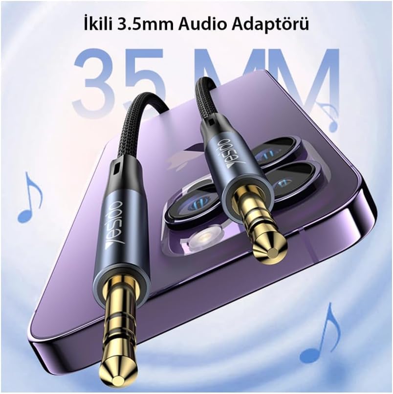 Yesido Audio Cable Aux 3.5MM Male To Male Audio Cable