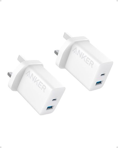 Anker USB C Charger 20W Dual Port USB Fast Wall Charger