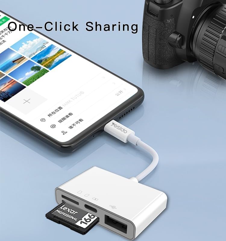 Yesido OTG Adapter Dual Lightning To TF SD USB