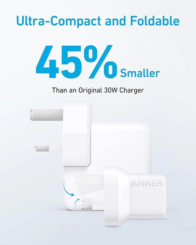 Anker 323 Charger (33W) With Cable Type C To Type C 3 Ft