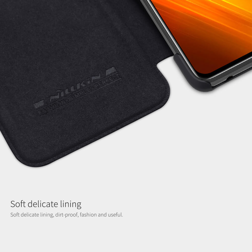 Nillkin Qin Series Leather case for Xiaomi Pocophone X3 NFC (Poco X3 NFC), Poco X3 Pro