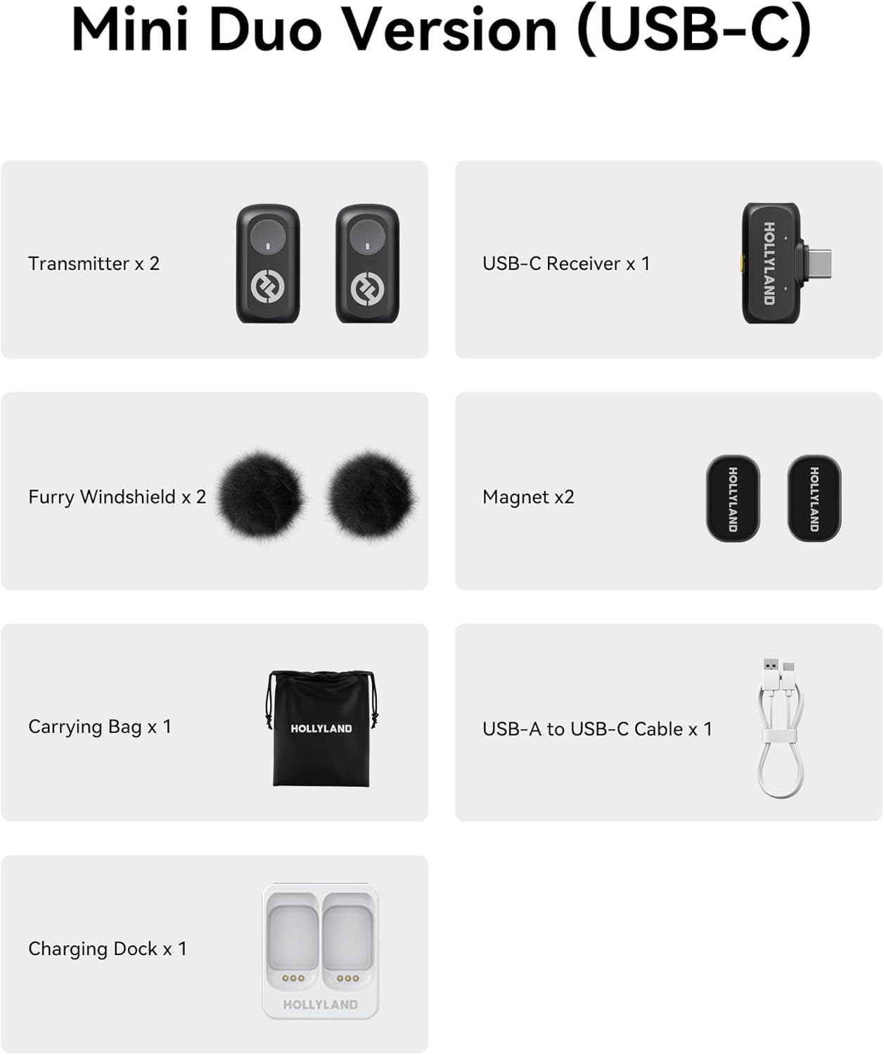 Hollyland LARK A1 Mini (2TX + USB-C RX)