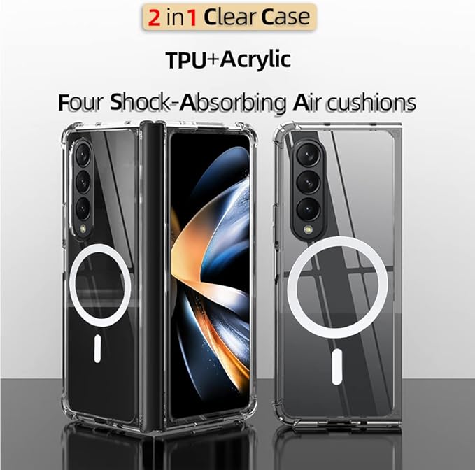 Clear Magnetic Case For Samsung Galaxy Z Fold 4