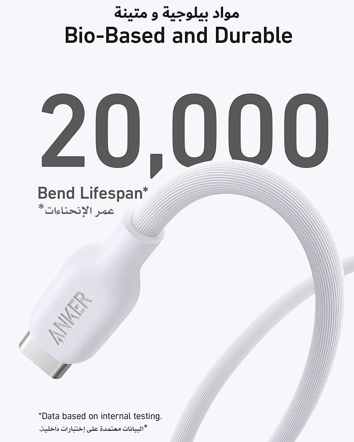 Anker 544 USB-C to USB-C Bio-Based Cable — 6ft