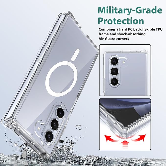 Clear Magnetic Case For Samsung Galaxy Z Fold 6