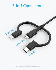 ANKER 321 USB-A to Lightning Cable (3 ft 3-in-1)