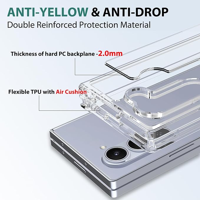 Clear Magnetic Case For Samsung Galaxy Z Fold 6