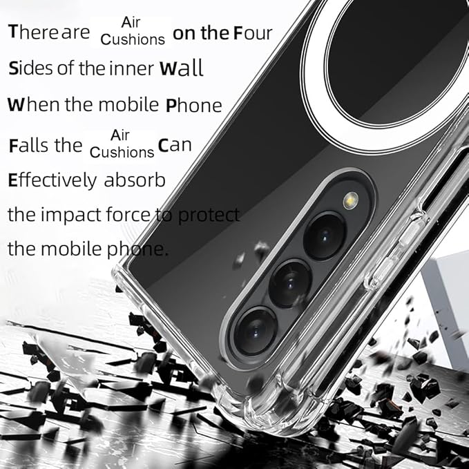 Clear Magnetic Case For Samsung Galaxy Z Fold 4