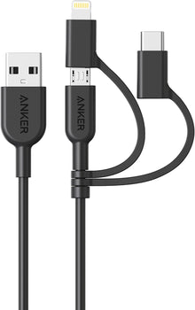 ANKER 321 USB-A to Lightning Cable (3 ft 3-in-1)