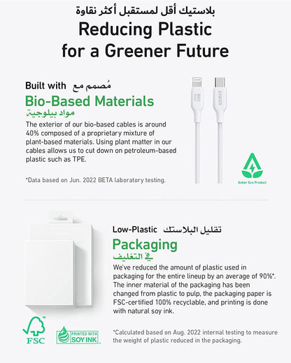 Anker 544 USB-C to USB-C Bio-Based Cable — 6ft
