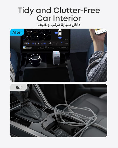 Anker Nano Car Charger (75W, USB-C Port, Built-In Retractable USB-C Cable)