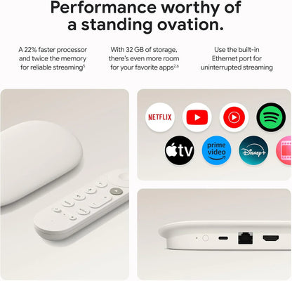 Google TV Streamer 4K with Voice Remote - 32GB