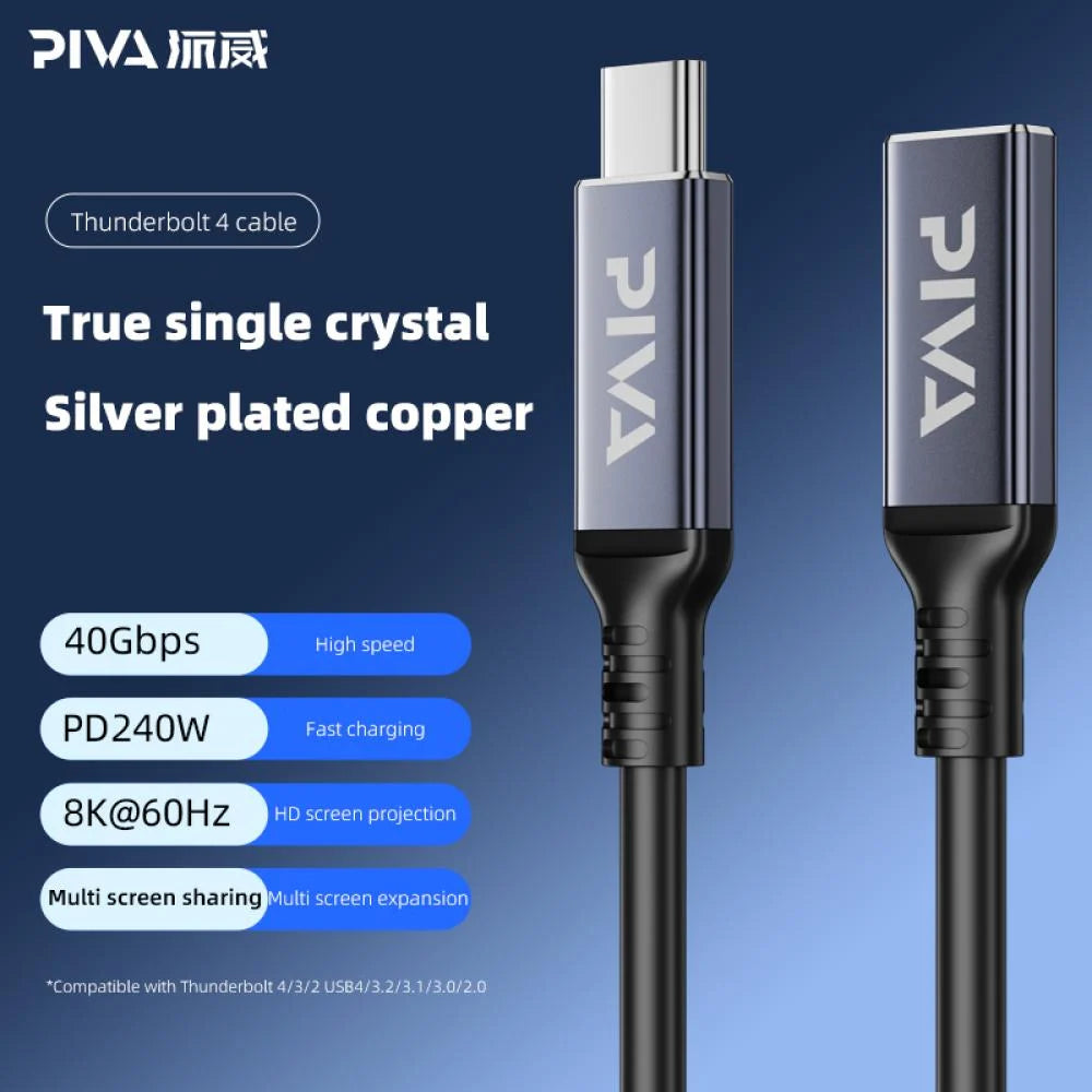 PIVA DC‑01 Type‑C Extension Cable (Thunderbolt 4)