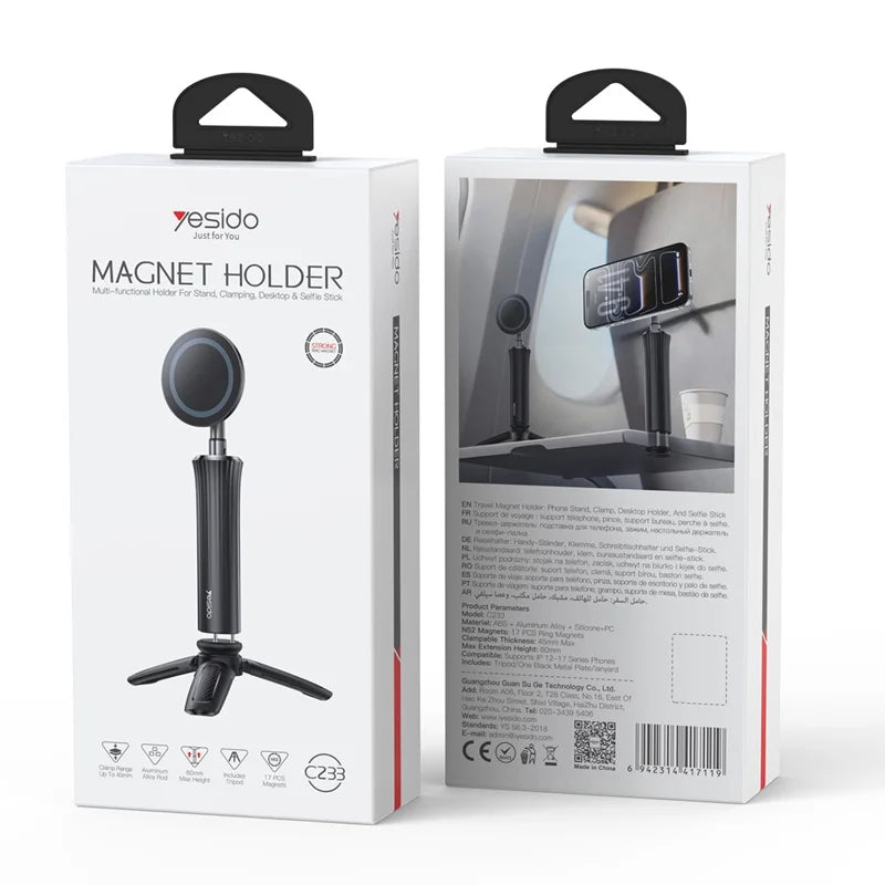 Yesido Magnet Holder Multi-Functional Holder For Stand , Clamping Desktop & Selfie Stick