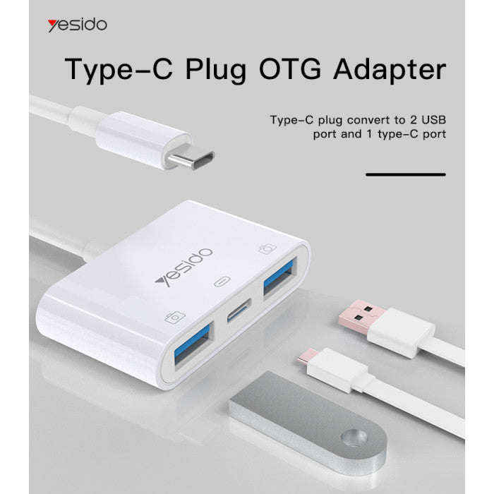 Yesido OTG Adapter TYPE-C To USB3.0 & PD Quick Charger