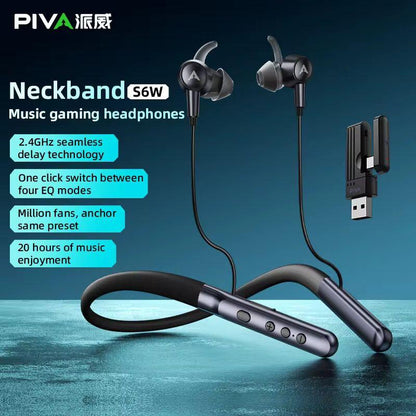 PIVA S6W Wireless Neck Gaming Earphones