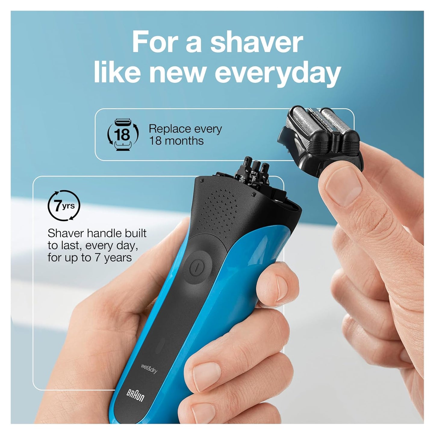Braun Shaver Series 3 3010s Wet & Dry Electric Shaver for Men