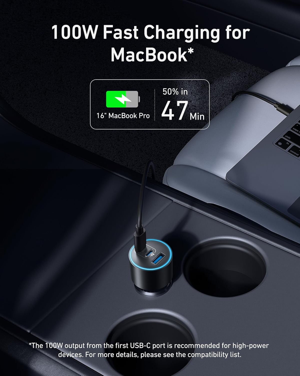 Anker Car Charger, 167.5W Max 3-Port Car Charger Adapter