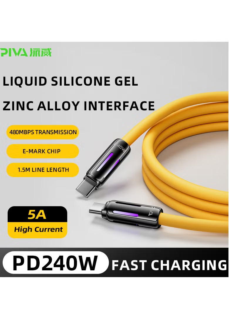 PIVA FC‑02 Light‑Up PD Type‑C Cable 240W