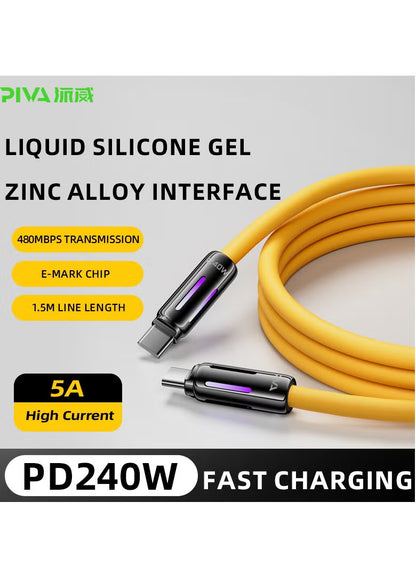 PIVA FC‑02 Light‑Up PD Type‑C Cable 240W