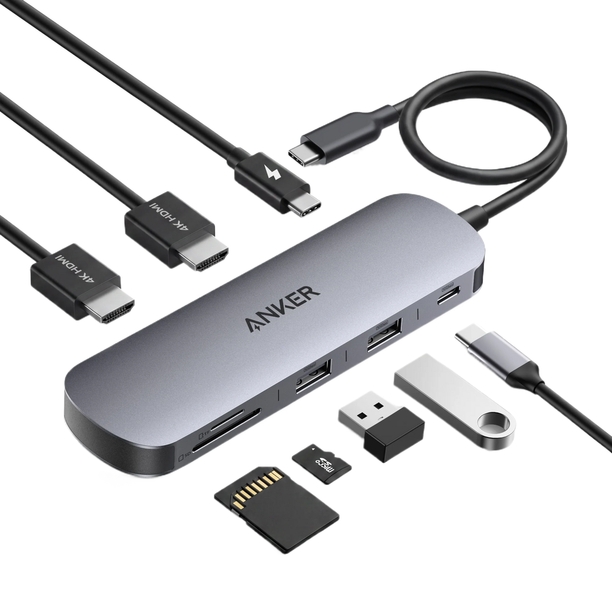 Anker Nano USB-C Hub (7-in-1, Dual Display)