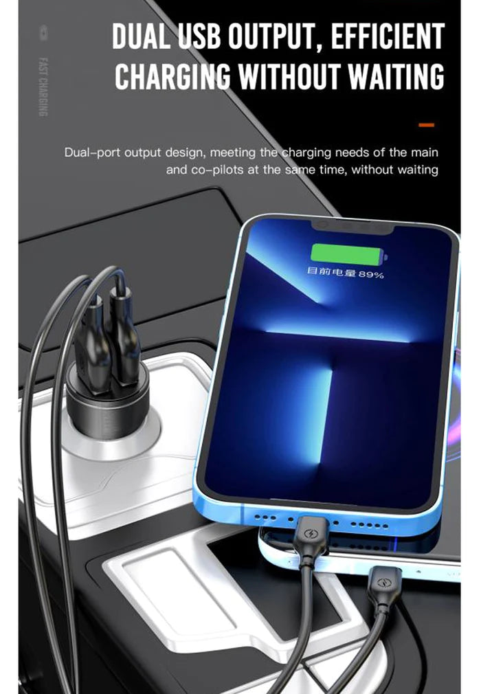 XO-CC48 Metal Car Charger With Cable