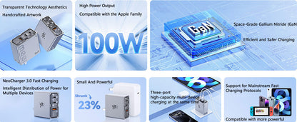 REDMAGIC Nubia Dao 100W 3-Port Gan Power Charger