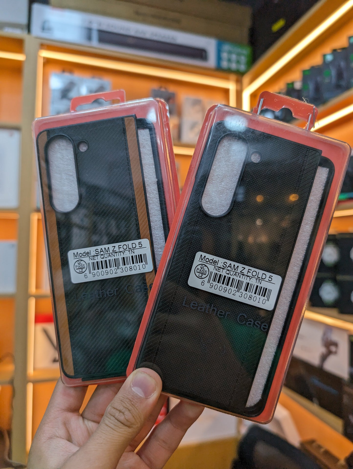 Tow Colored Leather Case For Samsung Galaxy Z Fold 5