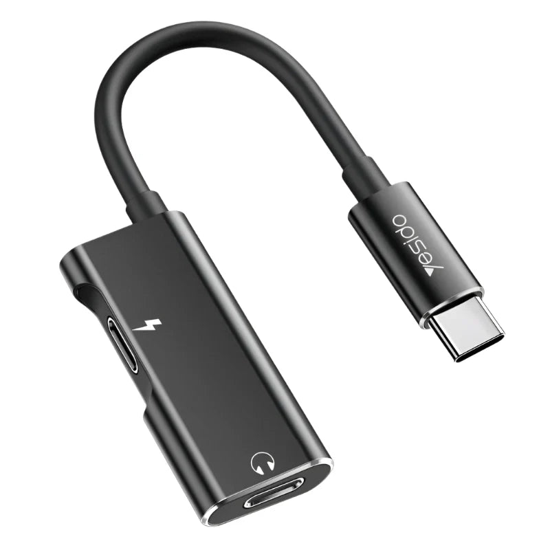 Yesido Audio Apapter USB-C Fast Charger + Music