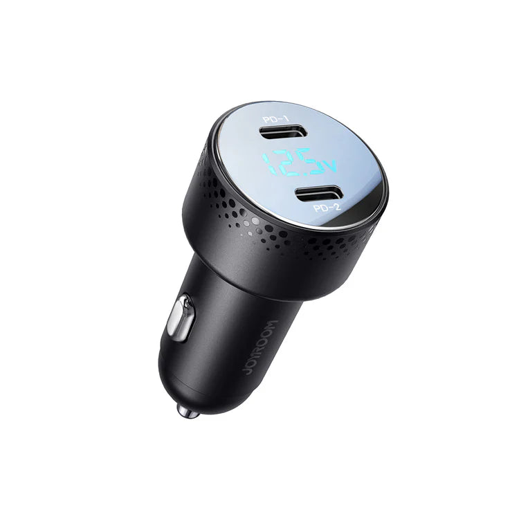 JOYROOM JR-CCD02 Car Charger 2x USB C 70W with LED display