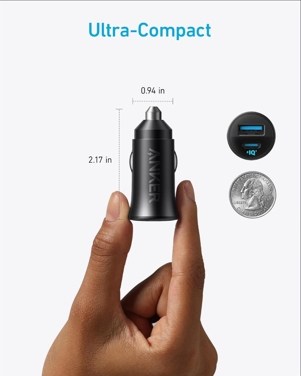 ANKER 30W 2 Ports Car Charger