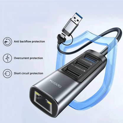 Yesido Hub Adapter RJ45 Usb Docing Station