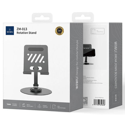 WiWU ZM-013 360 Degree Rotatable Metal Phone Stand Base and Cell Phone Holder Tablet Universal Stands