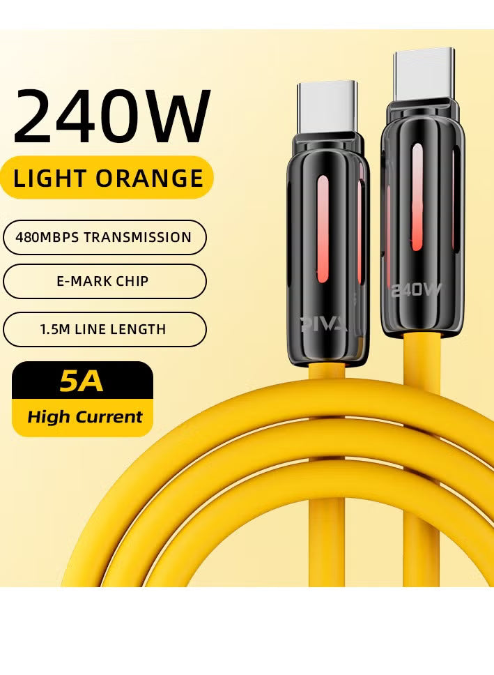 PIVA FC‑02 Light‑Up PD Type‑C Cable 240W