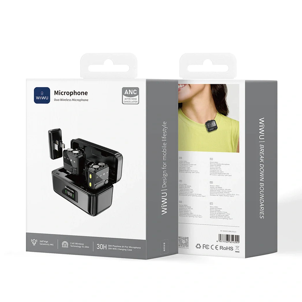 WIWU Microphone Duo Wireless Microphone ANC