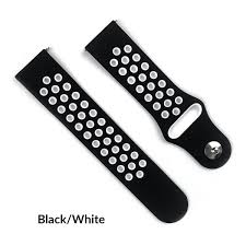 Two Colored Sport Silicone Watch Strap 22mm