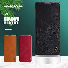 QIN Leather Case For Mi 11 Lite