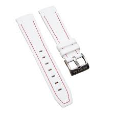 20mm Stitched Silicone Watch Strap