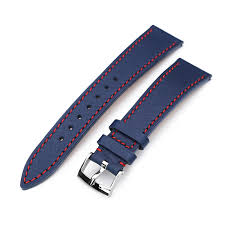 22mm Stitched Silicone Watch Strap